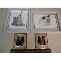 Glen Scrimshaw Framed Pieces (2) (Sudden Intruder, And Morgan), With Extra Wall Pieces