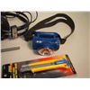 Image 6 : Lot Of Misc. (Head Lamp, Fountain Pen, Headphones, Retractable Boat Clip, Exactoknife, Etc.)