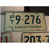 Image 4 : Lot Of Saskatchewan License Plates (1974-1976) (7)