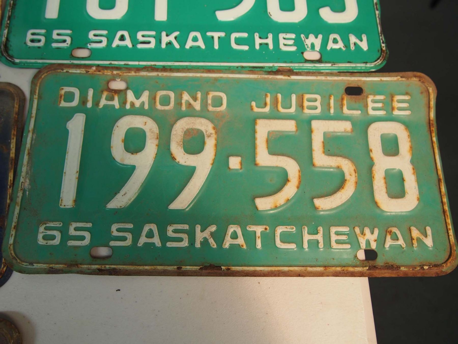 Lot Of Saskatchewan License Plates (19601967) (Diamond Jubilee