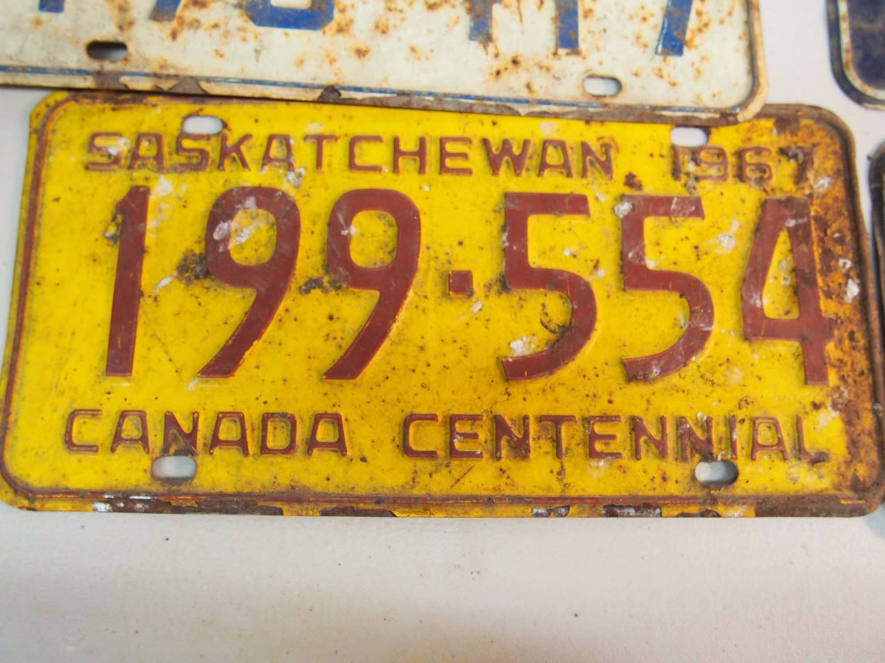 Lot Of Saskatchewan License Plates (19601967) (Diamond Jubilee