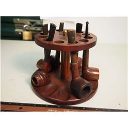 Pipe Holder With Pipes, Various (6)