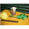 Image 1 : Lot Of Misc Decorative (Twine Dispensing Elephant, Decorative Glass Jug, Green Glass Fish Holder)