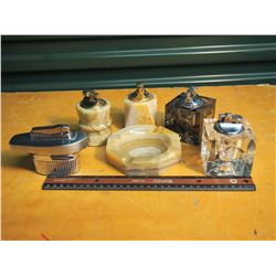 Lot of Table Lighters (5) with Ashtray