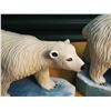 Image 2 : Pair of Polar Bear Wood Statues (Created by Quebec Sculptor Denys Heppel, Signed)