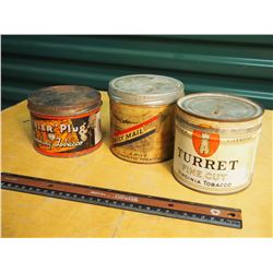 Lot of Tobacco Tins (3)(Turret, Daily Mail, Brier Plug)