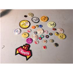 Lot Of Buttons (Saskatchewan Fur Conservation, Red Cross, Etc.)