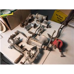 Lot Of Grinders And Similar (Plane, Hay Hook, Etc.)