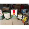 Image 5 : Lot Of Camping Related Tins (8) (Esso, Goldex, Coleman, Castrol, Shell, Blackhawk, John Deere, Co-op