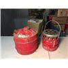 Image 1 : Vintage Metal Fuel Pail and Vintage Coleman Heater