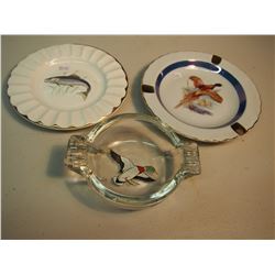 Ashtrays (3), Bird (2), Fish (1)