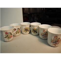 Set of Coffee Cups with Birds Stamped Salisburg (6)