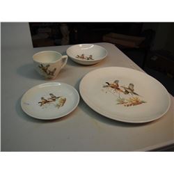 Partial Set Hycruft (Game Bird in Flight) missing plate 1950’s