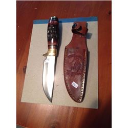 Bone Collector Knife w/ Sheath Hand made Unused BC-796