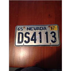 1965 Nevada License Plate, 67 sticker