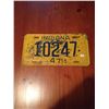 Image 1 : 1947 Indiana License Plate