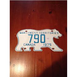 1975 NWT Polar Bear License Plate