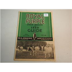 Royal Purple 1934 Booklet, 30 Pages
