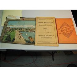 Vintage Books (2) (Daily Register 1920’s, Day Book 1920’s Wheat Hauled To Carlton Elevator)