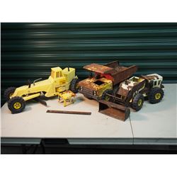 Lot Of Assorted Metal Tonka Truck Toys (Various States Of Use)