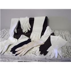 Wooden Glove Box With 10 pr. Ladies Gloves (Leather, Lace, Etc.)
