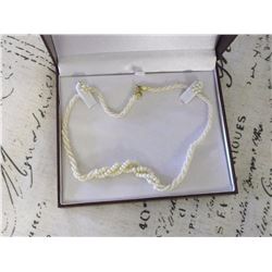 Cultured Pearl Necklace And Earrings Set