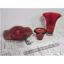 Ruby Handblown Glassware (3)