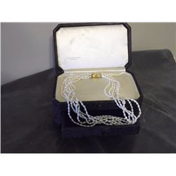 Cultured Blue Bird Pearl Necklace (Original 1940’s Box)