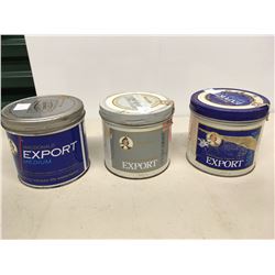 Lot of Export Tobacco Tins (3)