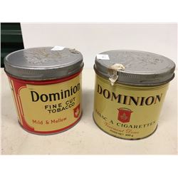 Lot of Dominion Tobacco Tins (2)