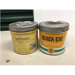 Lot of Misc Tobacco Tins (2) (Black Cat, Sportsman)