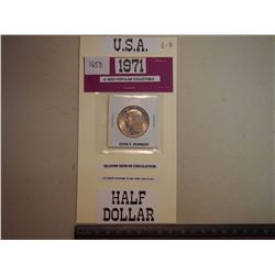 1971 USA JFK Half Dollar Coin / 50 cents