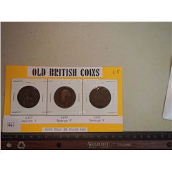 1917, 1920, 1921 Old British Coins Large Cents