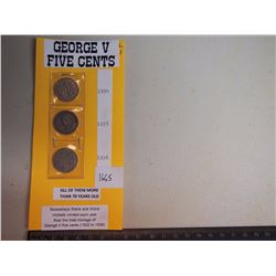 1934-1936 George V Five cents