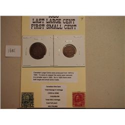 1920 Last Large Cent, First Small Cent Historic collectibles
