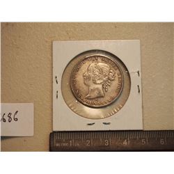 1872 50 cent CDN coin (Newfoundland, Regina)