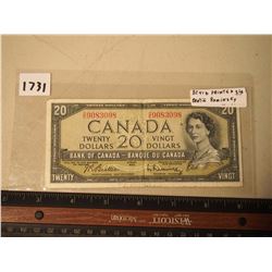 1954 20 Dollar BC41B Printed Signature Beattie Raminsky