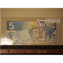 2006 5 Dollar Bill BC67b 4 Digit Jenkins Radar Dodge