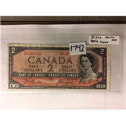 1954 2 Dollar Bill BC30b Beatie Coyne (Devils Face)