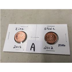 Pair Of Pennies, 2012, Zinc/Steel MAG
