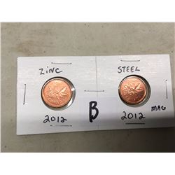 Pair Of Pennies, 2012, Zinc/Steel MAG