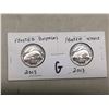 Image 1 : Pair Of Quarters, 2013, Frosted Dolphin/Whale