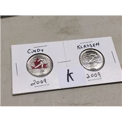 Pair Of Quarters, 2009, Cindy Klassen, Colored And Uncolored