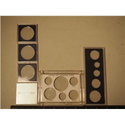 6 Assorted Empty Coin Holders (small)