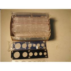 37 Assorted 6-Coin holders; Box