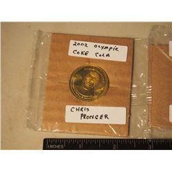 2002 Coke Olympic Coin; Chris Pronger