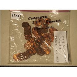 1959-2013 Set US complete one-cent Denver mint mark bag