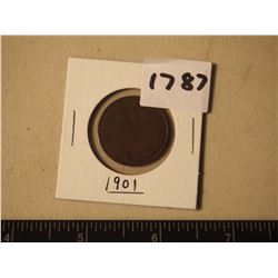 Large Canadian One Cent Piece, 1901