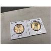 Image 1 : 1841 + 2009 American 1 Dollar Coins Zachary Taylor William Harrison