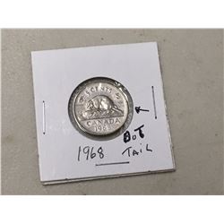 1968 CDN Nickel Bot Tail